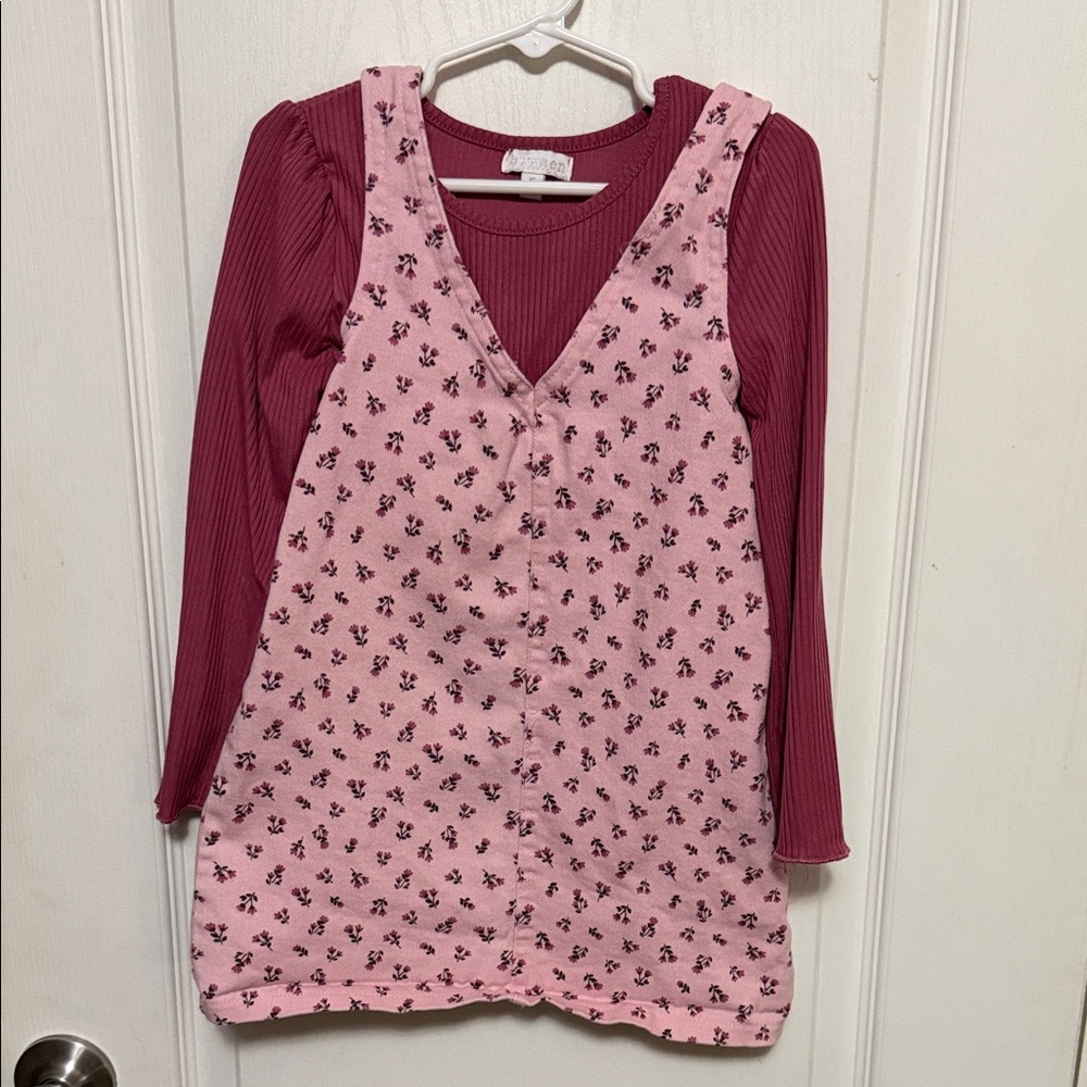 btween Pink Floral Layered Women's Blouse